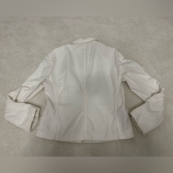 Prada vintage white jean jacket with collar size 46 - Picture 3 of 13